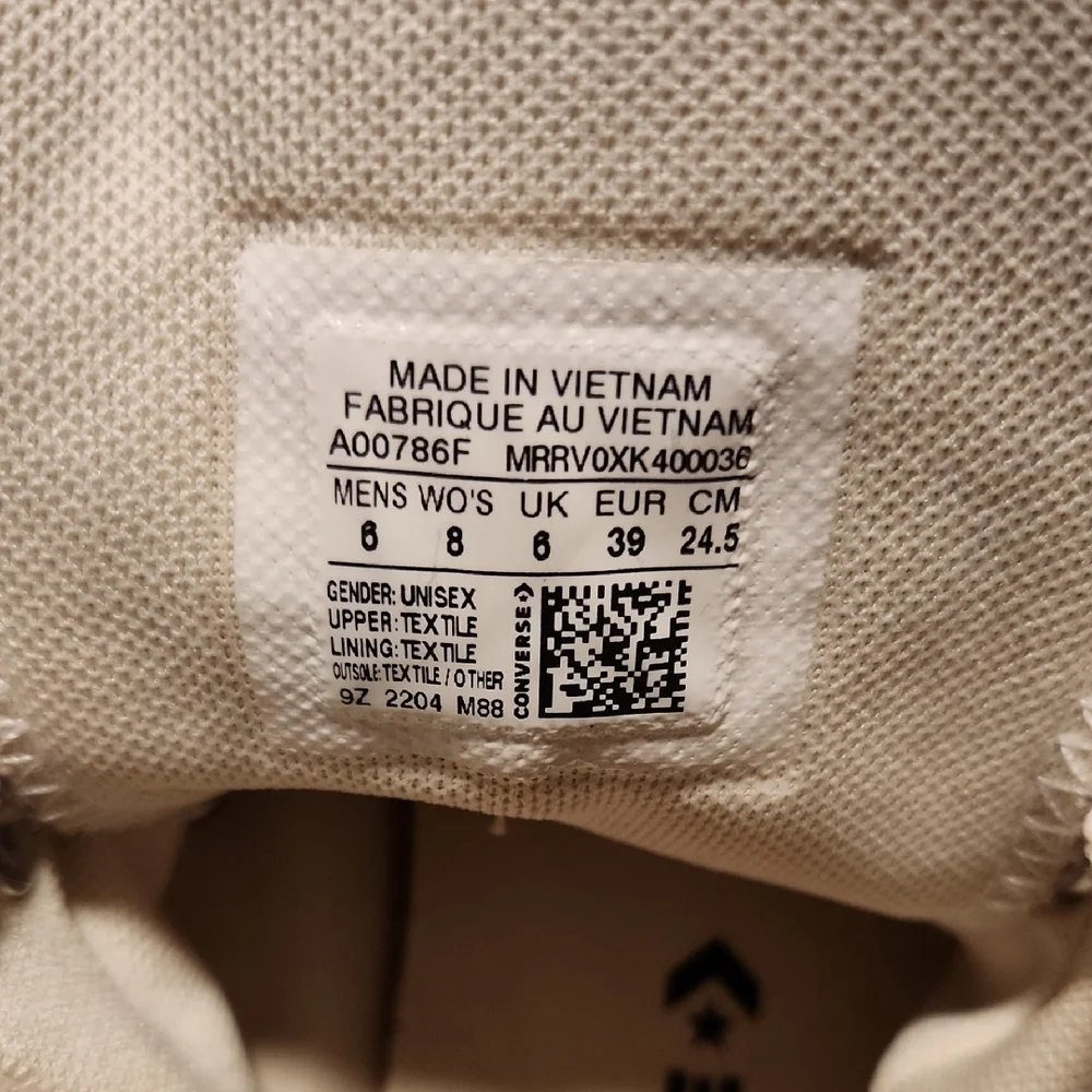 Converse High Top Sneakers - Tan with White Accents - Picture 2 of 6